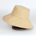 Sombrero de pescador caqui para mujer con ala ancha y cordón para protección solar - Ajustable / Caqui