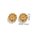 Goldene Blumenzwischenperlen für DIY-Schmuck, 8,5 mm Durchmesser mit 1 mm Loch - Nr. 100 (8,5 mm) / Gold