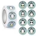 Cartoon-Pinguin Danke-Aufkleber für Geschenkverpackungen und Briefumschläge - Pinguin