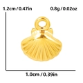 Colgante concha de acero inoxidable 304 dorado, medidas 1,2 cm alto y 1,0 cm ancho - Colgante de Concha / Dorado