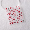 Adesivi per unghie opachi con rose rosse, croci gotiche e motivi di teschi (MN-271) - Stile Croce Rosa in Rilievo 3D (MN-271)