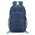 Foldable lightweight hiking backpack in navy blue ripstop fabric with side mesh pockets - 20-35L / Dark Blue