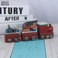 Resin Christmas train set 20x5x7.5cm with Santa and gingerbread man figures - Christmas Train Small Set
