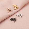 Capricorn zodiac beads in gold, rose gold, silver, and black finish for DIY jewelry - Capricorn