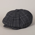 Casquette gavroche classique à carreaux noirs et blancs avec un design élégant à 8 pans - M(56-58cm) / Bleu marine