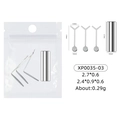 Detailansicht des Y-förmigen Nagellack-Magnetwerkzeugs aus Edelstahl mit Größenangaben - Silbernes Y-förmiges Herzmagnet-Zubehör 4-teiliges Set (XP0035-03)