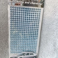 Sheet of 3mm blue round acrylic rhinestone stickers for DIY craft and car decoration - 5mm / Light Blue