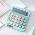 Calculatrice clavier mécanique vert menthe avec touches rondes colorées pour étudiant - Cyan 835max Calculatrice Silencieuse