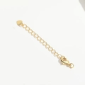 Golden extension chain with heart pendant and lobster clasp on white background - Heart With Large O-ring