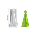 Weihnachtliche Silikonform für Sternkerzen, 13,1 cm hoch, für DIY-Bastelprojekte - Nr. 2 Weihnachtskegel-Sternenstruktur / Weiß Halbtransparent