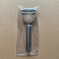 Dual stainless steel peeler and grater in silver finish packed in a transparent bag - 410 Stainless Steel / Smile Face Melon Planer