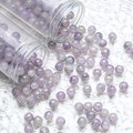 DIY purple marble textured glass beads in 10mm size with elegant crackle finish - M107# Light Purple [10mm Gold Flecked]