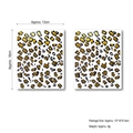 Leopard print face stickers with gold metallic finish for Halloween costume accessory - Leopard Tattoo Stickers [2 Sheets]