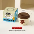 Mini tazza da caffè in ceramica omino di pan di zenzero con coperchio e scatola - Omino di pan di zenzero