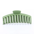 Matte light green extra large shark hair claw clip for women on white background - Matte Frosted Light Green