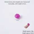 Mini-Lila-Stern DIY Zubehör, 1,2 cm PVC-Fruchtmodell für Tortendekoration Bastelarbeiten - 1.2cm (Mittel) / Fuchsia