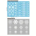 White snowflake static window stickers set in 30x43cm size for Christmas holiday decor - Snowflake Theme XC001B / White