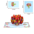 3D pop-up greeting card featuring vibrant tulip flower bouquet for Mother's Day gifts - Many Blue Tulips