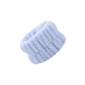 Light blue coral fleece hairband and wristbands set for skincare and washing - Sky Blue Wristband (Single)