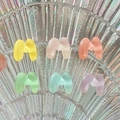 Colorful translucent resin M-letter charms for phone cases and DIY hair accessories - Letter M