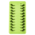 Natural thick 10-pair half false eyelashes set in style YK311 with transparent band - 3D Effect Style (YK311)
