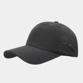 Detail of star-shaped laser cut perforations on quick-dry nylon sports baseball cap - Adjustable / Dark Gray
