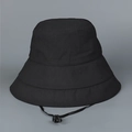 Chapeau bob noir anti-UV UPF50+ à bord large avec mentonnière réglable pour l'extérieur - L(58-60cm) / Noir