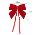 Rote Samtschleife mit langen Bändern für Geschenkboxen DIY Deko, Größe 9,5x11 cm - Samtband Schleife / 9.5*11cm