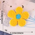 Parche bordado de girasol amarillo para ropa y manualidades DIY, de 5,1 cm - Adhesivo Termofusible / Amarillo