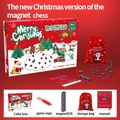 Christmas edition magnetic chess set with 20 pieces and red velvet storage bag - Christmas Box + 20 Magnetic Pieces + Red Storage Bag