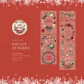 Kerstmis PET-tape Wishful Wreath met rode bessenkransen en feestelijke dennenappels - Wenskrans