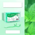 Mint flavor dental floss sticks in a transparent portable storage case with 30 pieces - 30 Pcs/Box Mint Flavor