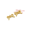Golden stainless steel bow-shaped charm pendant for DIY jewelry 20mm by 12mm size - 20*12mm Bow 2mm Single Hole / Gold