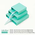 Floating PE film jewelry box in lake blue, available in three versatile tiered sizes - 7*7*2cm / Lake Blue Drawer Outer Box