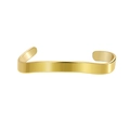 Bracciale rigido irregolare largo in ottone placcato oro con finitura liscia lucida - Rame Placcato Oro 18K / Stile irregolare dorato