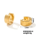 Golden titanium steel mirror-polished hoop earrings with 1.3cm by 0.6cm dimensions - Gold (1.3cm*0.6cm)