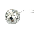 Silberne Spiegel-Discokugel mit Aufhängeschnur für Partys und Dekorationen - 2CM (12er/PVC-Box) Mit Faden