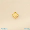Ciondolo a cuore cavo in acciaio inossidabile placcato oro 18K per gioielli DIY, 10x8mm - Cuore Dorato 10x8mm(KLJ10064-Z)