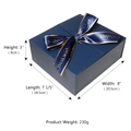 Boîte cadeau bleue avec ruban doré et dimensions 18,5x20,5x8cm pour bijoux - Boîte Cadeau (Grande)