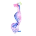 Fermaglio per capelli unicorno per bambine con extension sintetiche sfumate rosa e blu - 3# (Rosa Blu Sfumato Riccio)