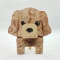 Creative dog-shaped wooden eyeglass holder in brown and beige hand-painted finish - Golden Retriever