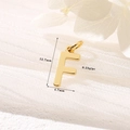 Polished 14K gold letter F pendant for DIY jewelry, 12.7mm height with metallic luster - Gold - Letter F