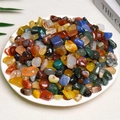 Mix of polished colorful natural crystal stones for home decor and aquarium landscaping - 100 Grams Of Colored Agate (9-12mm)