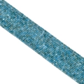 Strand of square 2.5mm blue aquamarine gemstone beads for fashion jewelry making - Deep Blue Apatite