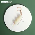 Portachiavi con uova di quaglia realistiche in resina, lungo 6cm e peso 15,6g - Spiedino di uova di quaglia