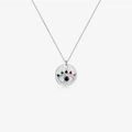 Collana Malocchio in argento sterling S925 con zirconi colorati e finitura in argento - Argento 925 / Platino