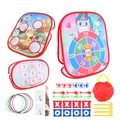 Set gioco di lancio 3-in-1 per bambini con bersaglio unicorno e pannelli pieghevoli - Tema Unicorno Rosso (2888-7)