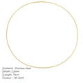 2,0 mm goldene Schlangenkette aus Edelstahl, 70 cm lange minimalistische Modehalskette - 2mm x 70cm / Gold