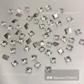 Pietre di zircone quadrate 2mm per nail art, colore trasparente, flacone da 50 pezzi - Zircone Quadrato a Fondo Piatto 2x2mm / 50 Pezzi/Bottiglia