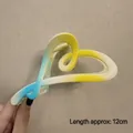 Large 12cm hair claw clip in yellow and blue gradient spiral design for thick hair - Gradient Heart Yellow-12cm